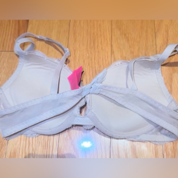 La Senza bra 32B nude cream lace trim sheer mesh straps women’s push up - Picture 3 of 3